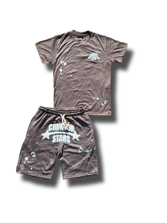 FROST GREY SHORT SET - Crimson Stars