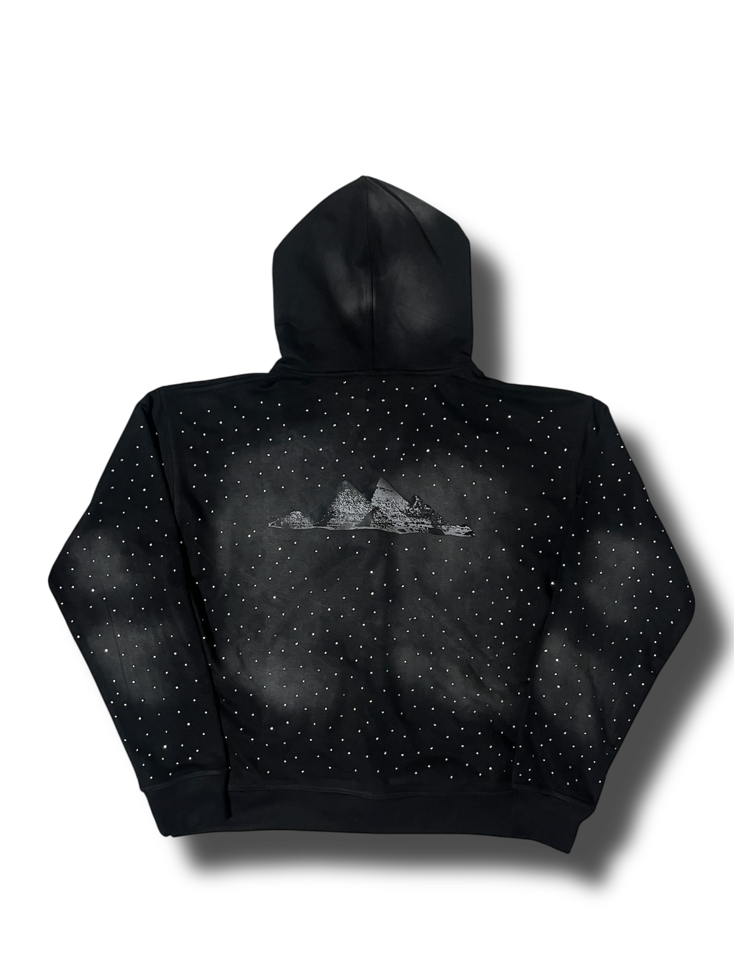 STONE BLACK BLINGED UP ZIP - Crimson Stars