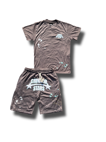 FROST GREY SHORT SET - Crimson Stars