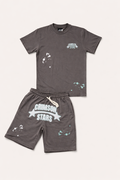 FROST GREY SHORT SET - Crimson Stars