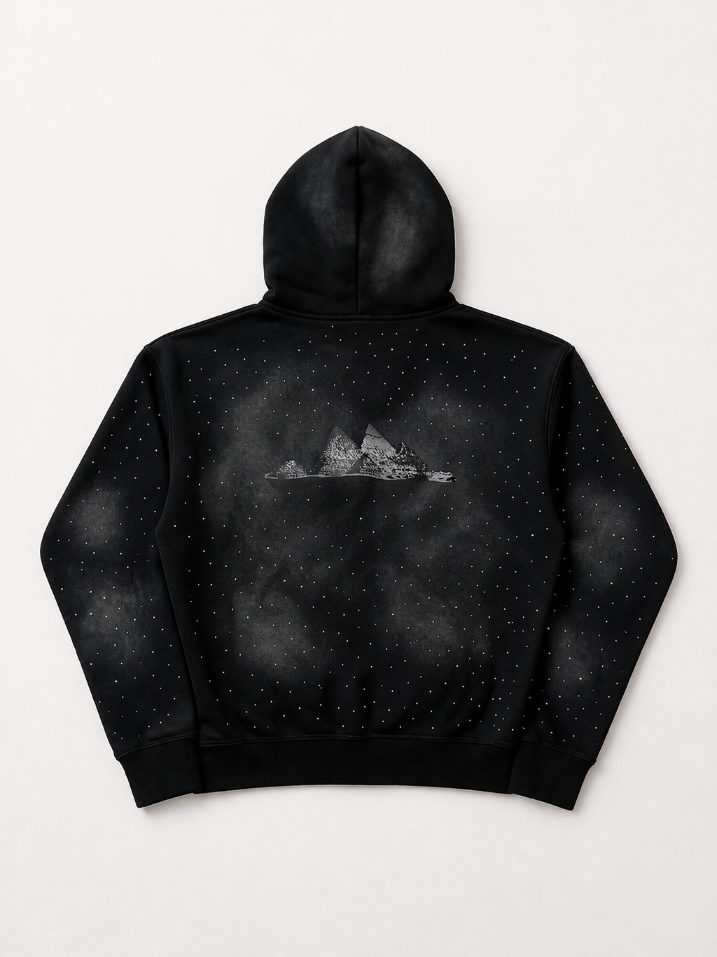 STONE BLACK BLINGED UP ZIP - Crimson Stars